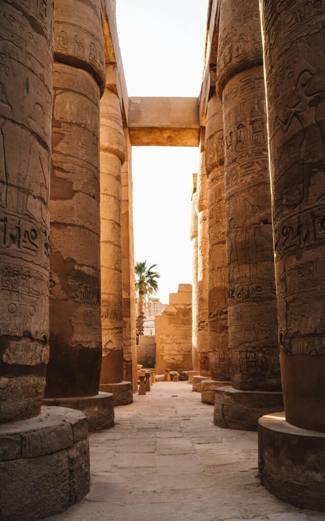 Discover the grandeur of ancient columns in Luxor, Egypt, showcasing rich historical architecture.